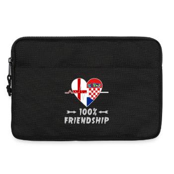 L'Angleterre et la Croatie : amitié à 100 % - Sacoche pour ordinateur portable 13 pouces - noir - Devant