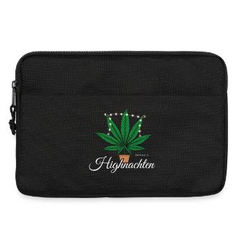 Lustiges Highnachten Design zu Weihnachten - Laptoptasche 13" - Schwarz - Vorne