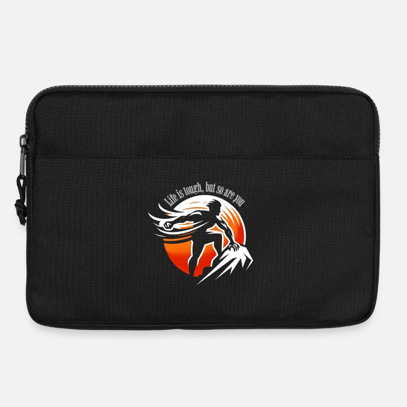 Spruch Shirt,Das Leben ist hart,aber du bist es - Laptoptasche 13" - Schwarz