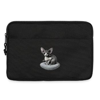 Kleine Sphynxkatze - Laptoptasche 13" - Schwarz - Vorne