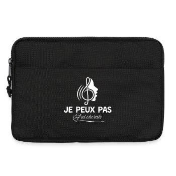 Je peux pas j'ai chorale - Sacoche pour ordinateur portable 13 pouces - noir - Devant