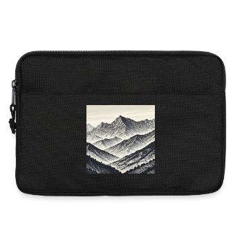 Linienberge der Schatten - Laptoptasche 13" - Schwarz - Vorne