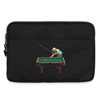 Billardspieler Pixel Art - Laptoptasche 13" - Schwarz - Vorne