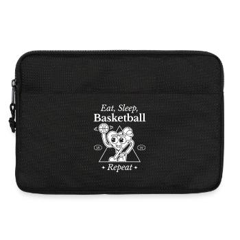 Conception de coeur de basket-ball - Sacoche pour ordinateur portable 13 pouces - noir - Devant