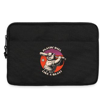 Baseball bête ours - Sacoche pour ordinateur portable 13 pouces - noir - Devant