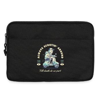 Always Scootin' - Trottinette Retro Skull - Sacoche pour ordinateur portable 13 pouces - noir - Devant