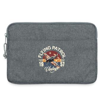 Aviateur Vintage Patriote - Sacoche pour ordinateur portable 13 pouces - gris chiné - Devant