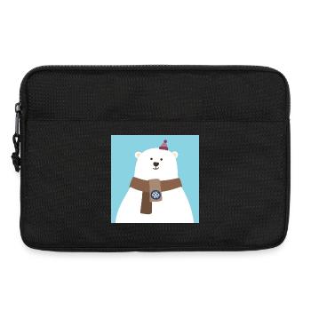 Poster Polar Bear North Pole Bear Snow Winter Cool - Laptop bag 13" - black - Front
