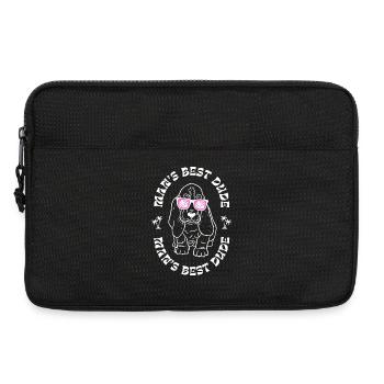 Man's Best Dude – Cool Dog with Sunglasses - Laptop bag 13" - black - Front