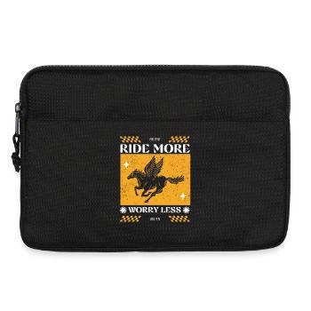 Ride More Worry Less – Pegasus Retro Design - Laptop bag 13" - black - Front