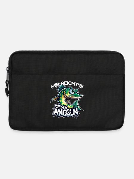 Mir reichts ich geh Angeln Hecht Geschenk - Laptoptasche 13" - Schwarz