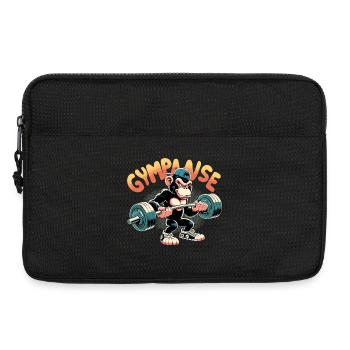 Gympanse Schimpanse witzig Gym Kraftsport Geschenk - Laptoptasche 13" - Schwarz - Vorne