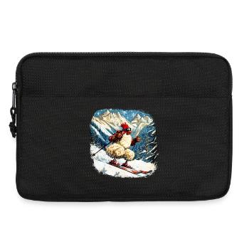 Ski Hühner - Laptoptasche 13" - Schwarz - Vorne