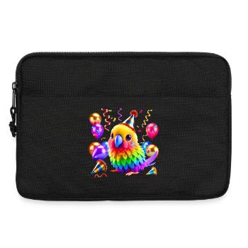 Colorful Party Parrot - Laptop bag 13" - black - Front