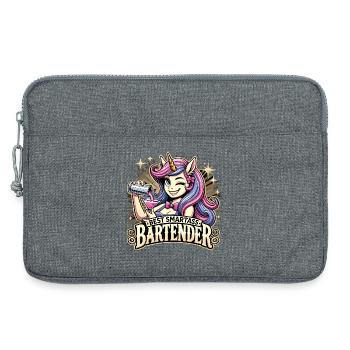 Barman Barmaid Licorne Cadeau - Sacoche pour ordinateur portable 13 pouces - gris chiné - Devant
