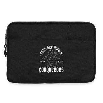 Cats Are World Conquerors – Galaktische Katze - Laptoptasche 13" - Schwarz - Vorne