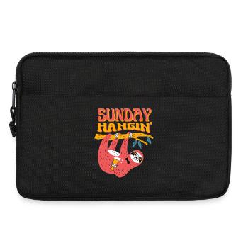 Sunday Hangin’ – Lustiges Faultier-Motiv - Laptoptasche 13" - Schwarz - Vorne