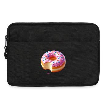 Zuckersüßer Pinkdonut mit Streuseln - Laptoptasche 13" - Schwarz - Vorne