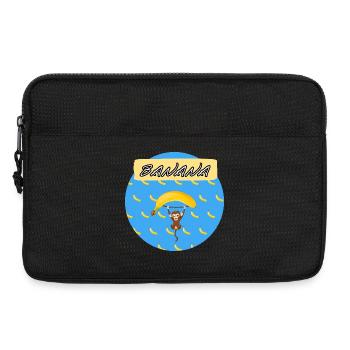 banana äffchen - Laptoptasche 13" - Schwarz - Vorne