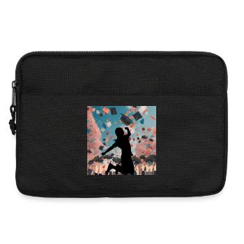Absolvent*innen - endlich Abschluss Freudensprung - Laptoptasche 13" - Schwarz - Vorne