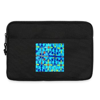 Blaue Keramik - Laptoptasche 13" - Schwarz - Vorne