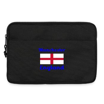 Manchester, Angleterre - Imprimés élégants - Sacoche pour ordinateur portable 13 pouces - noir - Devant
