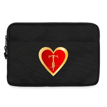 FAHRRAD LIEBE RADFAHRER HERZ - Laptoptasche 13" - Schwarz - Vorne