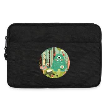 Cute monster in the magical forest - Laptop bag 13" - black - Front