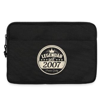 Geburtstag Legendär Jahrgang 2007 Krone - Laptoptasche 13" - Schwarz - Vorne