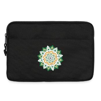 orientalisches Muster Marokko grün orange - Laptoptasche 13" - Schwarz - Vorne
