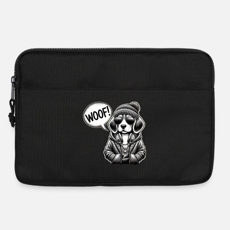 Cooler Hund im Streetstyle - Laptoptasche 13" - Schwarz