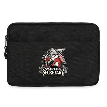 Smartass Secretary Bunny Cadeau drôle - Sacoche pour ordinateur portable 13 pouces - noir - Devant