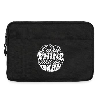 Everything Will Be Okay – Flame Font - Laptop bag 13" - black - Front