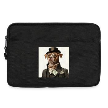 Chien aristocrate en costume - Sacoche pour ordinateur portable 13 pouces - noir - Devant