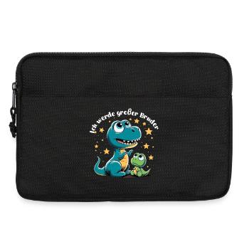 T-Rex Baby Dino Großer Bruder Dinobaby Geschenk - Laptoptasche 13" - Schwarz - Vorne