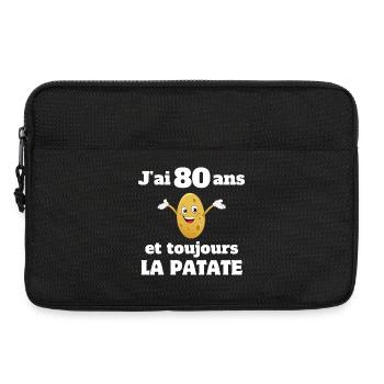 80 Jahre alt, 80 Jahre alt, ich bin 80 Jahre alt - Laptoptasche 13" - Schwarz - Vorne