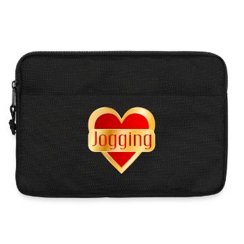 COURSE À PIED JOGGING CŒUR - Sacoche pour ordinateur portable 13 pouces - noir - Devant