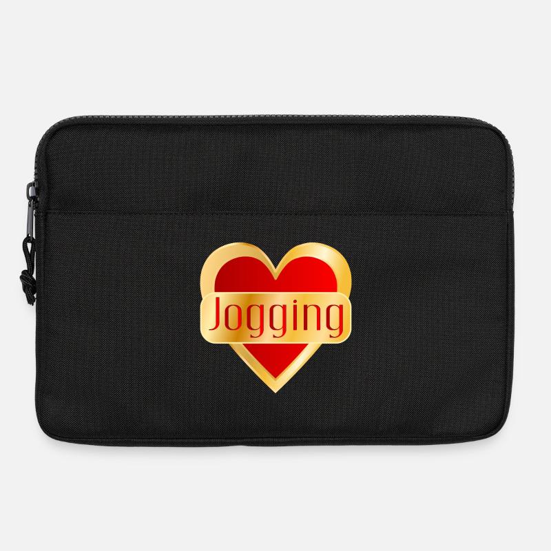 LAUFEN JOGGING HERZ - Laptoptasche 13" - Schwarz