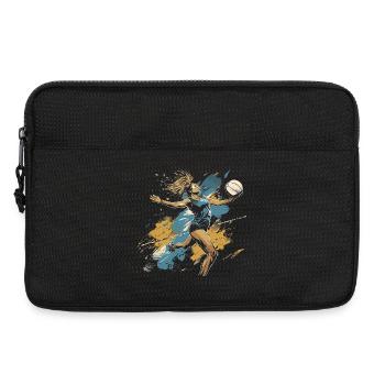 Graffiti d’un joueur de volley-ball - Sacoche pour ordinateur portable 13 pouces - noir - Devant