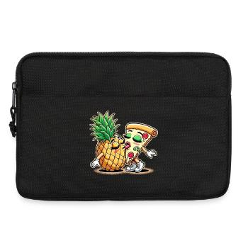 Pizza Hawaii Kuss Liebe Beziehung witzig Geschenk - Laptoptasche 13" - Schwarz - Vorne