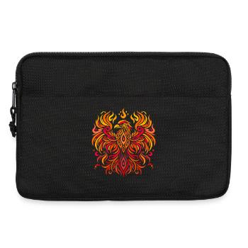 tribal eagle fire yellow red - Laptop bag 13" - black - Front