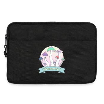 Zeit für Pilze! Psilocybe Cubensis farbiges Design - Laptoptasche 13" - Schwarz - Vorne