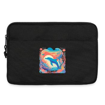 Unterwasser-Regenbogendelfin - Laptoptasche 13" - Schwarz - Vorne