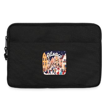 Alsace festive dance village - Laptop bag 13" - black - Front