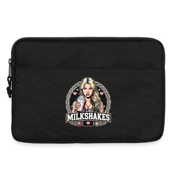 Milchshake blonde Frau Blondine Geschenk - Laptoptasche 13" - Schwarz - Vorne