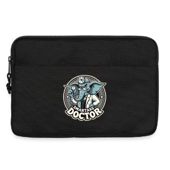Smartass Doctor Elephant Drôle de cadeau - Sacoche pour ordinateur portable 13 pouces - noir - Devant