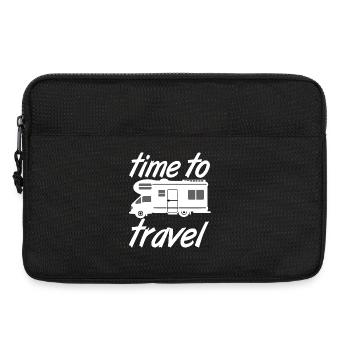 Motorhome,Camping,Fun Shirt,Time to travel (25) - Laptop bag 13" - black - Front