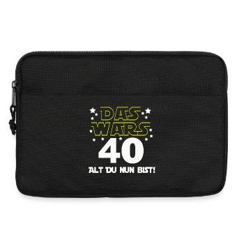 40. Geburtstag , Geburtstagsgeschenk Das wars (25) - Laptoptasche 13" - Schwarz - Vorne