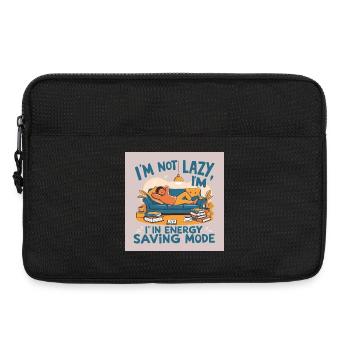I´m not lazy i am in energy saving mode - Laptoptasche 13" - Schwarz - Vorne