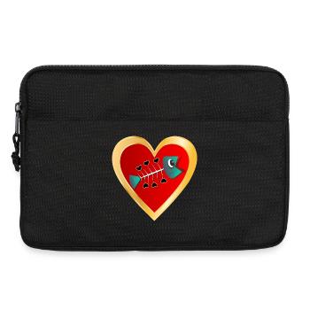 FISCHE KOSTÜM ANGELN HERZ FISCHEN - Laptoptasche 13" - Schwarz - Vorne